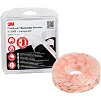 3M Dual Lock SJ356B Sistema de cierre reposicionable - 25 mm x 2.5 m- transparente (1 unidades)